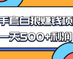 某团队收费项目：空手套白狼，一天500+利润，人人可做-第一资源库