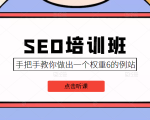 SEO培训班课程，手把手教你做出一个权重6的例站，价值8000元-第一资源库