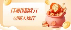 挂机赚欧元,单窗口5-10+,小白可操作,可放大【揭秘】-第一资源库