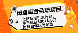 闲鱼淘金私域引流计划，从0开始玩转闲鱼，副业也可以挣到全职的工资-第一资源库