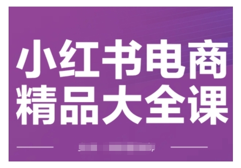 小红书电商精品大全课，快速掌握小红书运营技巧，实现精准引流与爆单目标，轻松玩转小红书电商(更新2月)-第一资源库