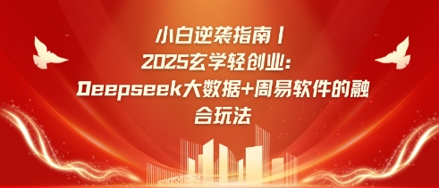 小白逆袭指南，2025玄学轻创业：Deepseek大数据+周易算法的融合玩法-第一资源库
