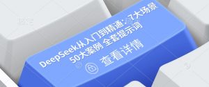 DeepSeek从入门到精通：7大场景 50大案例 全套提示词【文档】-第一资源库