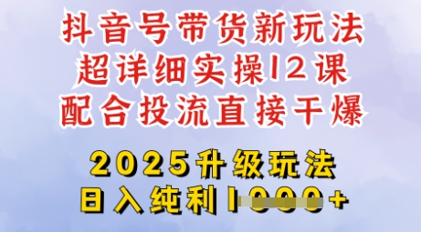 2025全新升级抖音带货玩法，一天纯利四位数，从剪辑到选品再到发布投流，超详细玩法揭秘-第一资源库