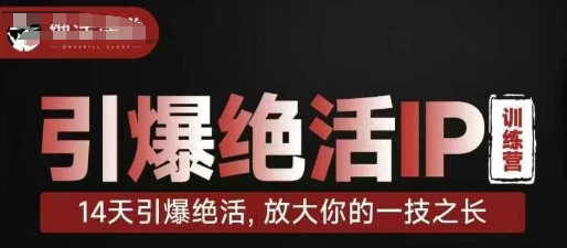 引爆绝活IP训练营，14天引爆绝活，放大你的一技之长-第一资源库