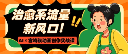 治愈系流量新风口，AI+宫崎骏动画创作实战课，从0到1打造爆款视频-第一资源库