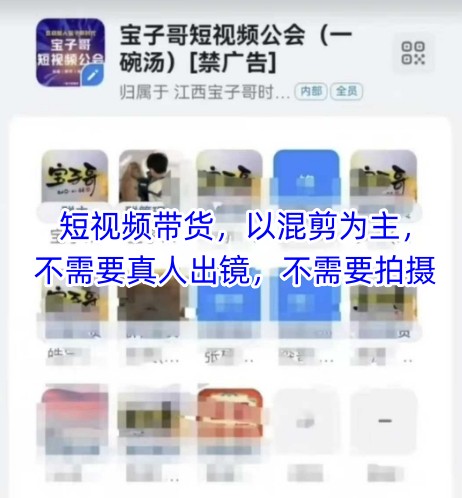 宝子哥头部团队短视频带货，以混剪为主，不需要真人出镜，不需要拍摄-第一资源库