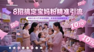 8招搞定宝妈粉精准引流，精准引流10万本地母婴粉，多渠道流量爆破玩法-第一资源库
