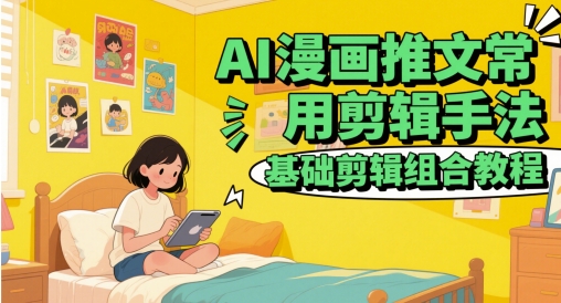 AI漫画推文常用剪辑手法，基础剪辑组合教程-第一资源库