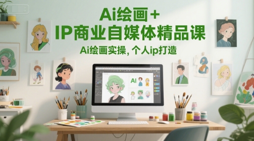 Ai绘画+IP商业自媒体精品课，Ai绘画实操，个人ip打造-第一资源库