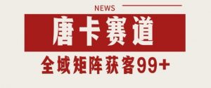 小红书某音唐卡赛道引流获客 自热矩阵日引200+【揭秘】-第一资源库