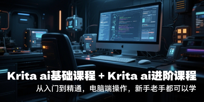 krita ai基础课程+Krita ai进阶课程，从入门到精通，电脑端操作，新手老手都可以学-第一资源库