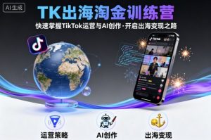 TK出海淘金训练营，助你快速掌握TikTok运营与AI创作，开启出海变现之路-第一资源库