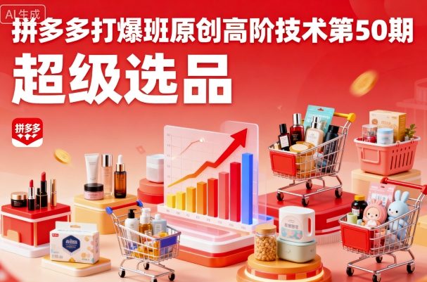 拼多多打爆班原创高阶技术第50期，超级选品-第一资源库