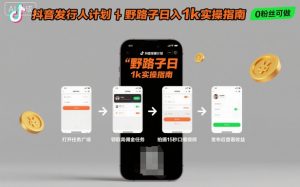 抖音发行人计划全新野路子玩法，随时随地，只要有手机，就能操作，日入1k+【揭秘】-第一资源库