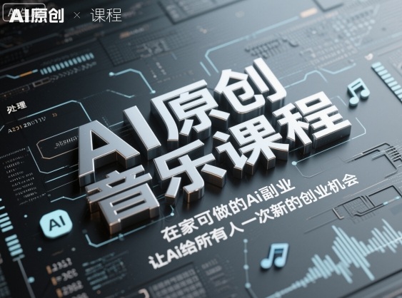 AI原创音乐课程，在家可做的Ai副业，让Ai给所有人一次新的创业机会-第一资源库
