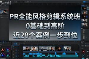 PR全能风格剪辑系统班，0基础到高阶，近20个案例一步到位-第一资源库