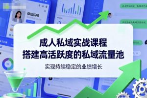 成人私域实战课程，搭建高活跃度的私域流量池，实现持续稳定的业绩增长-第一资源库