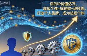 你的IP价值亿万，超级个体=摇钱树+印钞机，打造个人品牌，成为超级个体-第一资源库