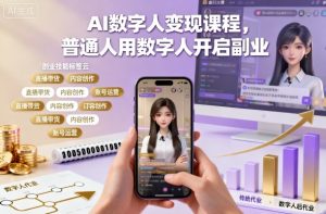 AI数字人变现课程，普通人用数字人开启副业-第一资源库