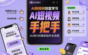 AI短视频创富学习，手把手教会你制作AI短视频-第一资源库