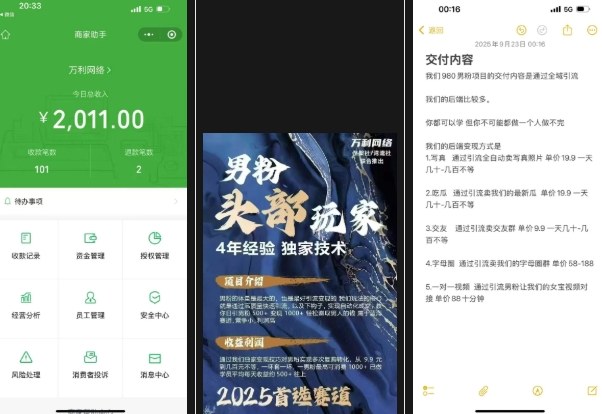 外面收费980全新男粉变现项目，竞争小，利润高，多种方式变现，独家技术-第一资源库