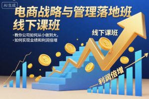 电商战略与管理落地班线下课，教你公司如何从小做到大，如何实现业绩和利润倍增【录音】-第一资源库