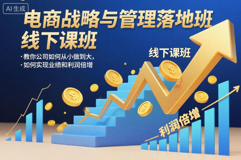 电商战略与管理落地班线下课，教你公司如何从小做到大，如何实现业绩和利润倍增【录音】-第一资源库