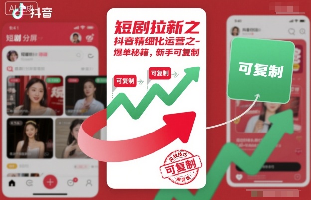 短剧拉新之抖音精细化运营之爆单秘籍，新手可复制-第一资源库