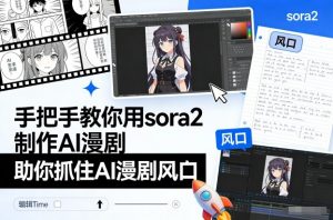 手把手教你用sora2制作AI漫剧，助你抓住AI漫剧风口-第一资源库