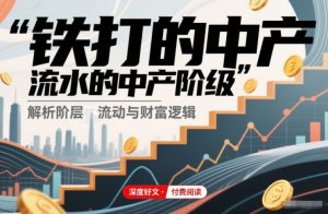 付费文章：铁打的中产，流水的中产阶级-第一资源库