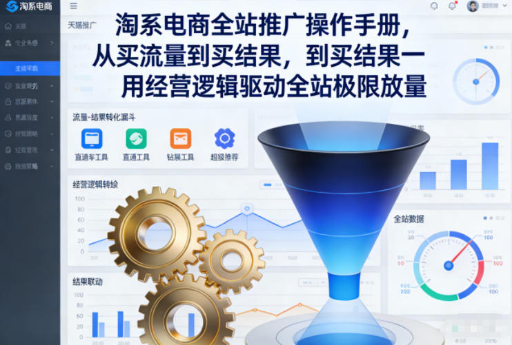 淘系电商全站推广操作手册，从买流量到买结果一用经营逻辑驱动全站极限放量-第一资源库