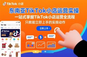 东南亚TikTok小店运营实操，一站式掌握TikTok小店运营全流程，只教能立即上手的实操动作-第一资源库
