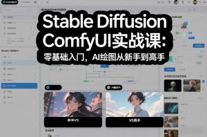 Stable Diffusion ComfyUI实战课:零基础入门,AI绘图从新手到高手-第一资源库