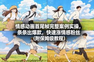 情感动画首尾帧完整案例实操,条条出爆款,快速涨情感粉丝(附保姆级教程)-第一资源库