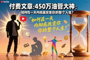 付费文章:450万油管大神:如何在一天内彻底改变你的整个人生?-第一资源库