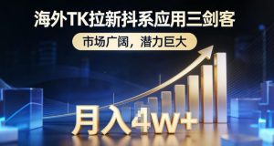 海外TK拉新抖系应用三剑客,市场广阔,潜力巨大,月入1w+-第一资源库