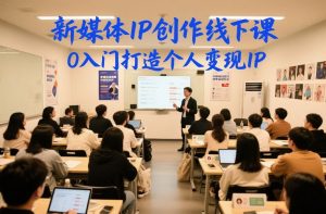 新媒体IP创作线下课，0入门打造个人变现IP-第一资源库