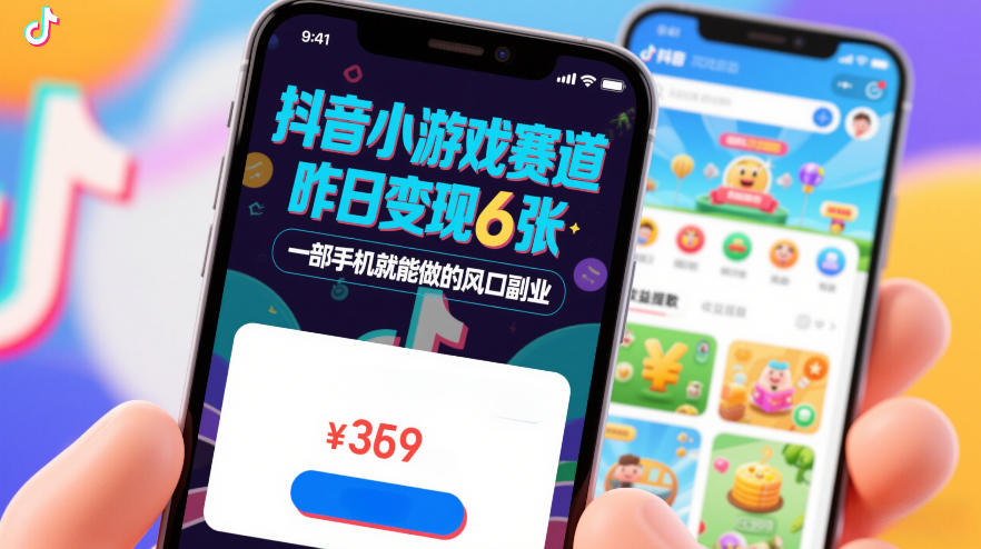 抖音小游戏赛道，昨日变现600+，零基础一部手机就能做的风口副业【揭秘】-第一资源库