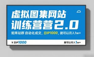 虚拟图集网站训练营2.0,矩阵站群自动化成交,日IP1000,就可以月入1w+-第一资源库