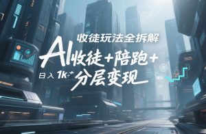 AI收徒玩法全拆解，靠“收徒+陪跑+分层变现”，纯靠流量变现，日入1k+-第一资源库