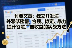 付费文章:独立开发海外邪修秘籍,合规、稳定、暴力提升谷歌广告收益的实战方法-第一资源库