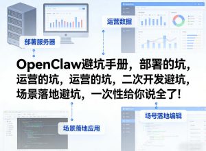 OpenClaw小龙虾避坑手册,部署的坑,运营的坑,二次开发避坑,场景落地避坑,一次性给你说全了!-第一资源库