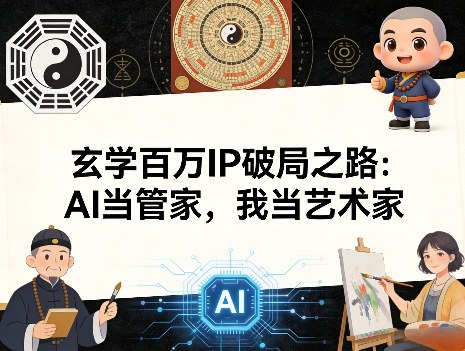 玄学百万IP破局之路：AI当管家，我当艺术家-第一资源库