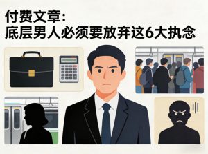 付费文章:底层男人必须要放弃这6大执念-第一资源库