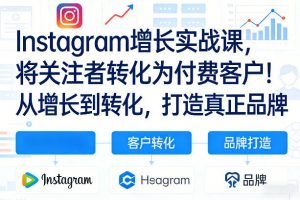 Instagram增长实战课，将关注者转化为付费客户！从增长到转化，打造真正品牌（双语字幕）-第一资源库