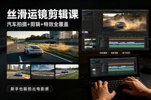 大叔丝滑运镜剪辑课,汽车拍摄+剪辑+特效全覆盖,新手也能拍出电影感-第一资源库