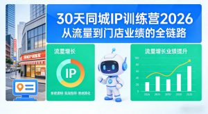 30天同城IP训练营2026年,从流量到门店业绩的全链路-第一资源库